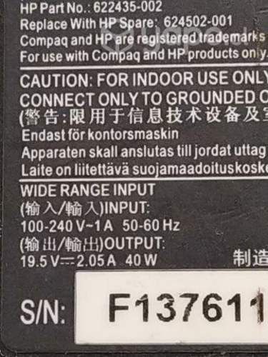 Cargador mini Notebook HP Original