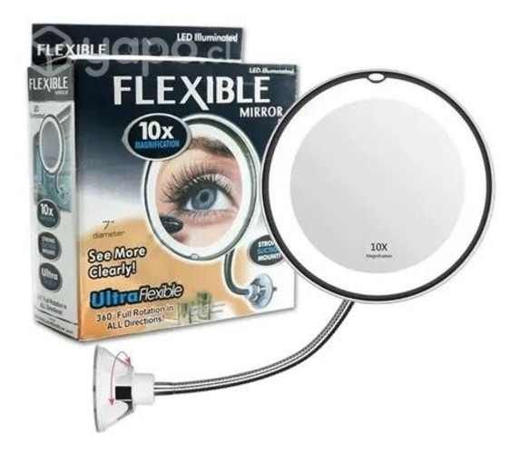 Espejo Led Flexible De Maquillaje Con Aumento X10