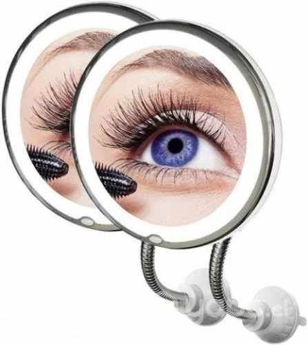 Espejo Led Flexible De Maquillaje Con Aumento X10