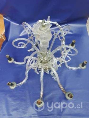 Lámpara de Cristal antigua, con algunos detalles