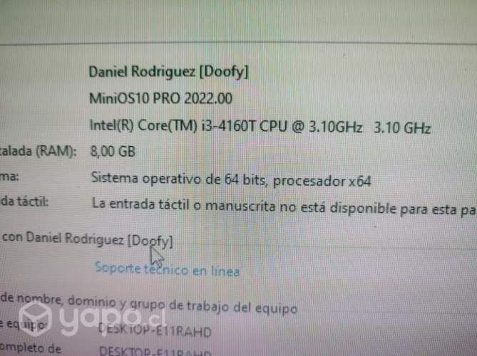 PC Lenovo i3 con 8gb de ram