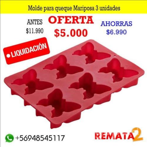 Molde para queque Mariposa 3 unidades