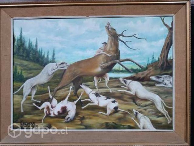 Cuadro Antiguo Reconocido Pintor Escobar Wörner