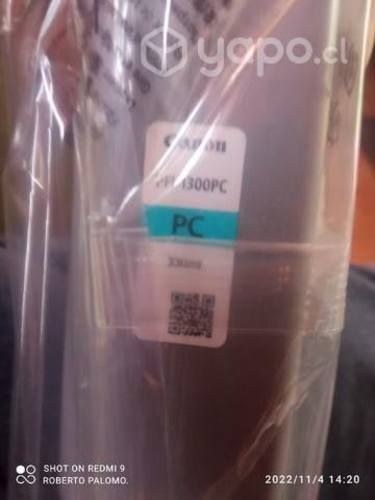 Tintas canon pfi 1300c y colores originales de 330