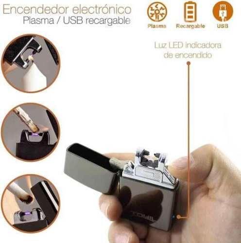 Encendedor Electrónico Recargable USB de Plasma