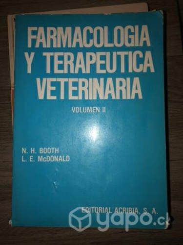 Libros de farmacología y terapéutica veterinaria