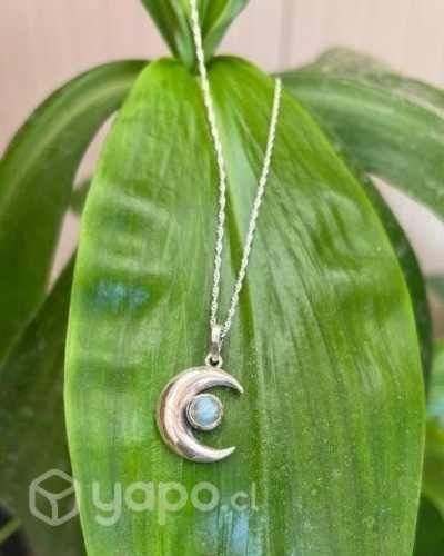 Colgante luna plata 925