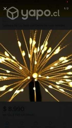 Estaca solar color cálido tipo fuego artificial