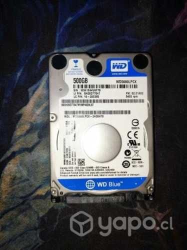Disco duro para notebook 500gb WD