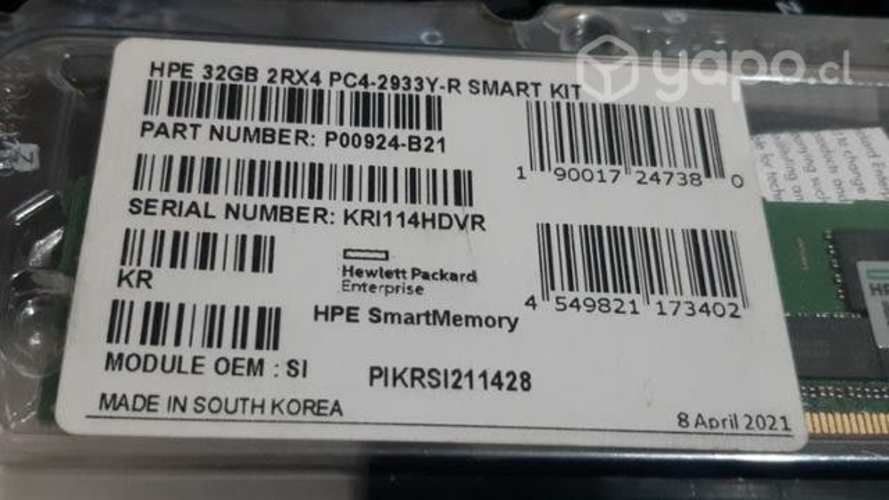 HPE 32 GB 2 RX4 PC4-2933 Y-R Smart Kit