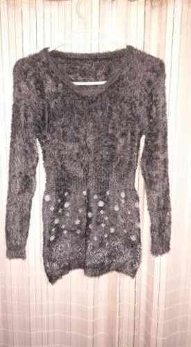 Chaleco mini vestido gris talla XS a S Usado