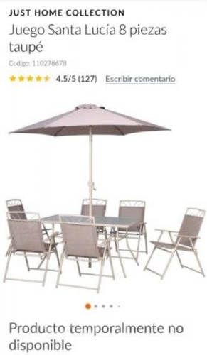 Juego de terraza 6 sillas HC