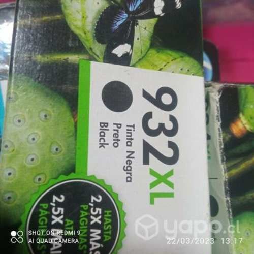 Tinta hp 932xl black original de alta