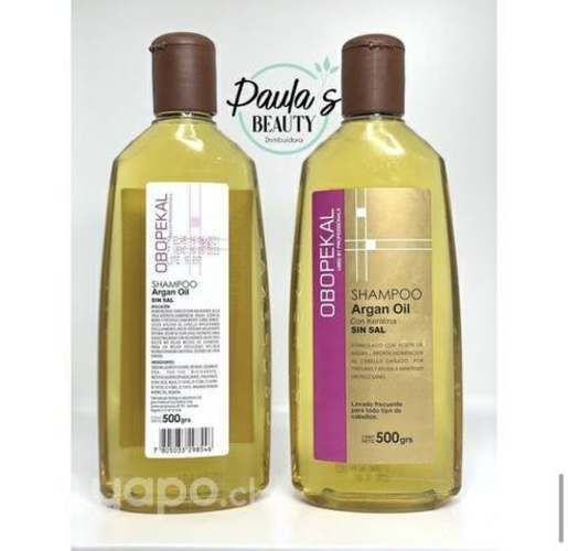 Shampoo de argan libre de sal marca Obopekal 500gr