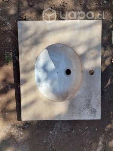 Lavamano con cubierta de mármol