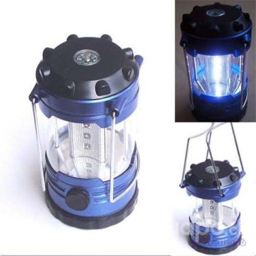 Lampara Farol 12 Led con Brújula para Camping