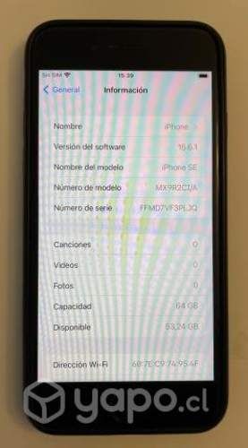 IPhone SE de 64 GB se cambia por Celular Android