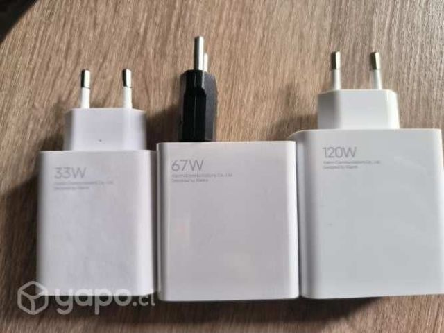 Cargadores XIAOMI 33w 67w 120w