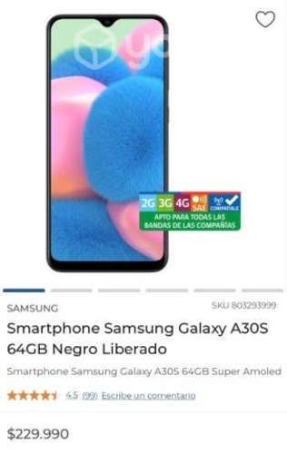 Samsung galaxy A30S 64gb
