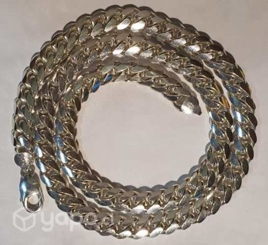 Cadena de Plata Fina Italiana, ley 925 tipo Cubana