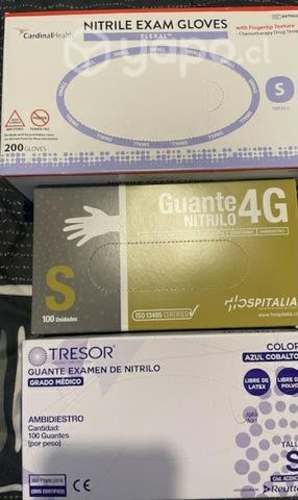 Guantes de Nitrilo libres de látex y polvo, S y M