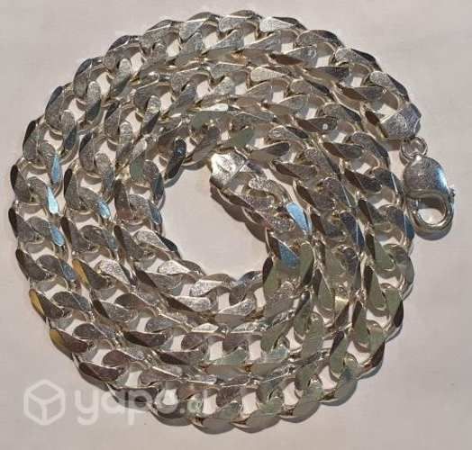 Cadena de Plata Fina Italiana, ley 925 tipo Grumet