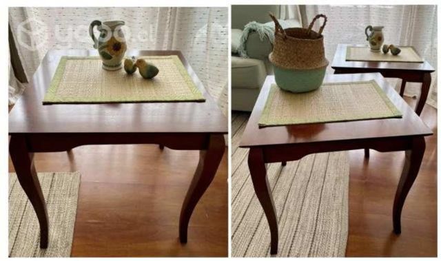 2 Mesas de apoyo de madera