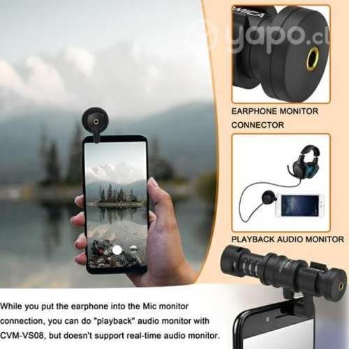 Micrófono direccional condensador para celular