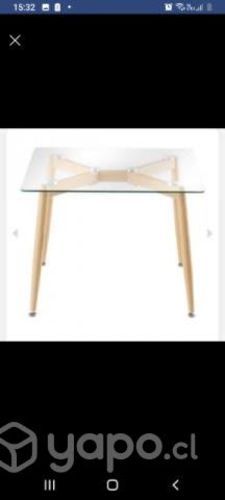 Mesa comedor de vidrio