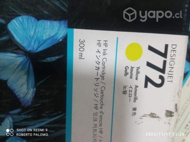 Tintas HP 772 colores originales de 300ml