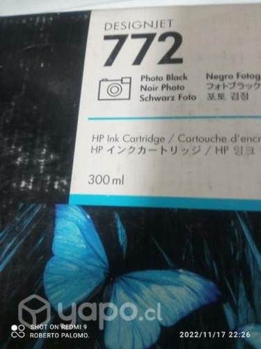 Tintas HP 772 colores originales de 300ml
