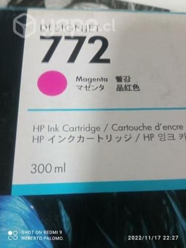 Tintas HP 772 colores originales de 300ml