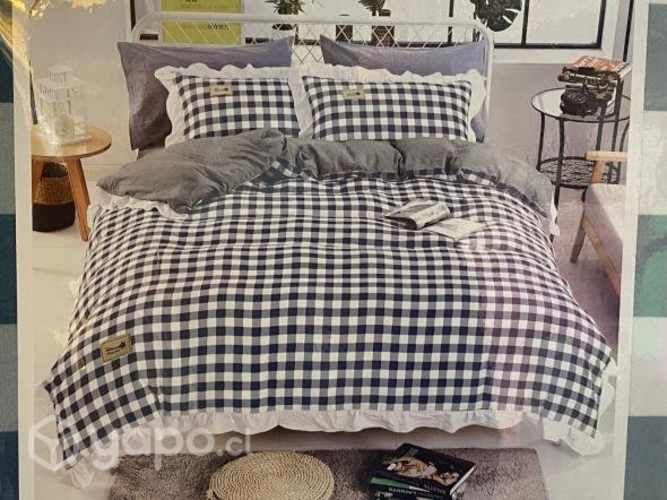 Cubre plumon 2 plazas + 1 sabana + 2 fundas almoha