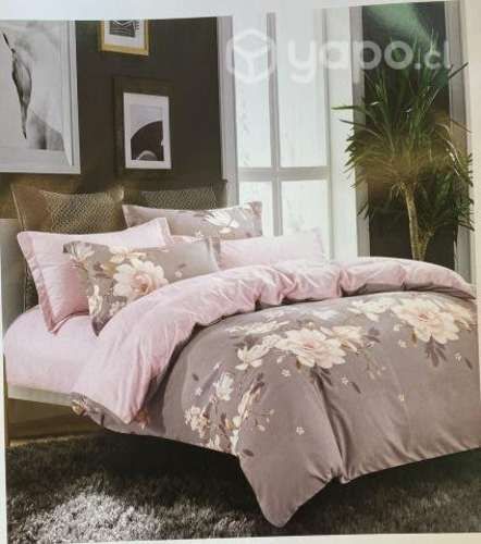 Cubre plumon 2 plazas + 1 sabana + 2 fundas almoha