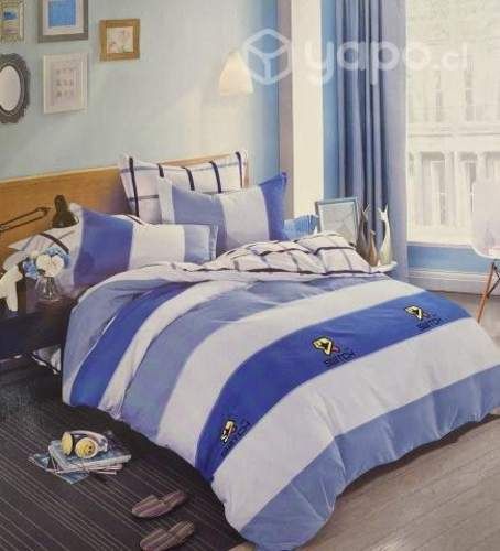 Cubre plumon 2 plazas + 1 sabana + 2 fundas almoha