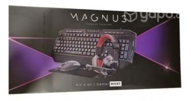Kit Accesorios Teclado + Mouse + Audifonos Gamer M