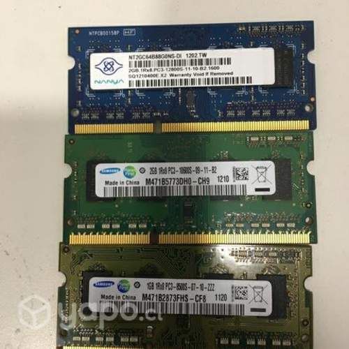 SO-DIMM Memoria RAM Laptop 2GB y 4GB c/u
