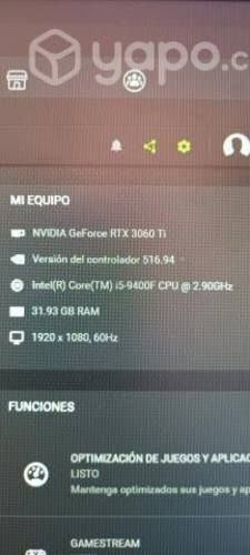 Pc gamer 3060 32gb RAM i5 9400F