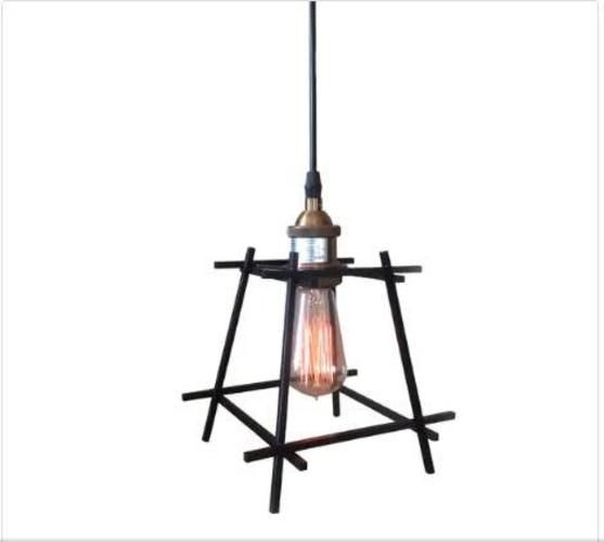 Lampara Colgante Geométrica Forma Cuadrada