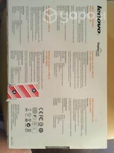 Dock Lenovo usb 2.0 con su caja y accesorios