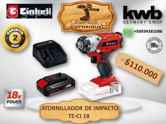 Atornillador de impacto batería y cargador Einhell