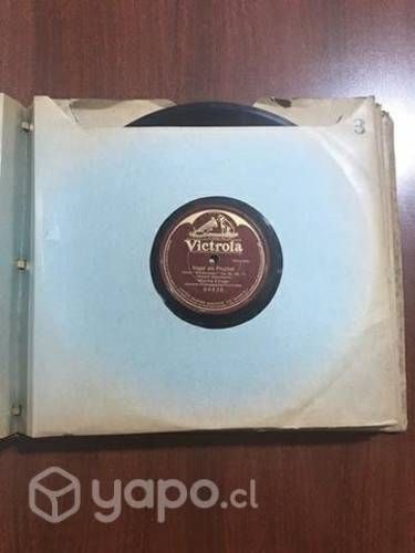Estuche Antiguo Con 20 Discos De Victrola