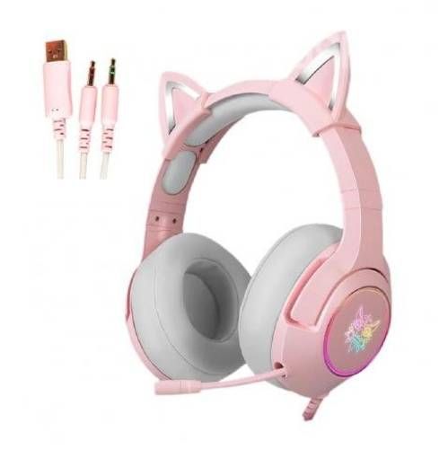 Audífonos Gamer Onikuma K9 Cat Rosado 3.5