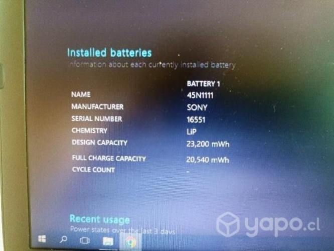 Lenovo Thinkpad T450 i3 - Disco 500gb - 8 Gb ram