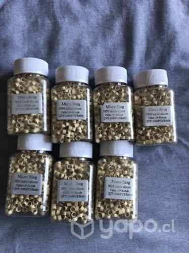 Microrings para extensiones de pelo. Lote completo