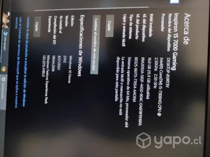 Notebook Gamer Dell Inspiron 7000 15pulgadas