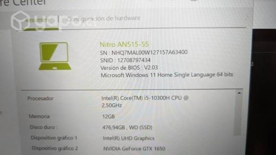 Computador ACER NITRO 5