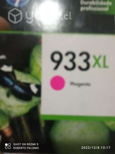 Tintas HP 933xl colores originales de alta