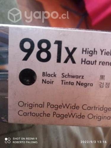 Tintas HP 981x colores originales de alta