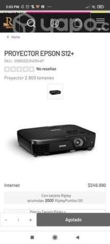 Proyector Epson Powerlite S12+
